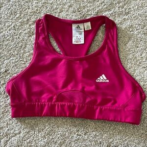 Adidas Pink Sports Bra Racerback Design. L